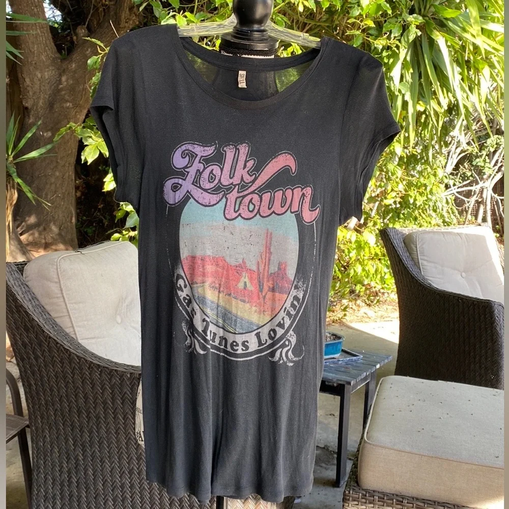 Spell Vintage Folktown Tee in Charcoal size medium - Picture 5 of 12